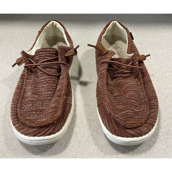 Hey Dude Wendy Stretch Rust Women’s Size 10 Shoes Casual Comfortable - Picture 2 of 11